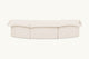 Slide #4 Back view of Loula Sectional Sofa in Corn Silk, a light beige Washed Cotton Linen