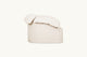 Slide #3 Side view of Loula Swivel Chair in Corn Silk, a light beige Washed Cotton Linen