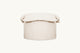 Slide #4 Back view of Loula Swivel Chair in Corn Silk, a light beige Washed Cotton Linen