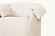 Slide #5 Close-up view of Loula Swivel Chair in Corn Silk, a light beige Washed Cotton Linen