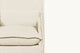 Slide #6 Close up front view of a Melo Dining Chair in Warm Oatmeal, a light warm beige Medium Weight Linen