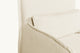 Slide #7 Close up side view of a Melo Dining Chair in Warm Oatmeal, a light warm beige Medium Weight Linen
