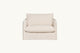 Slide #2 Front view of Neva Chair in Corn Silk, a light beige Washed Cotton Linen