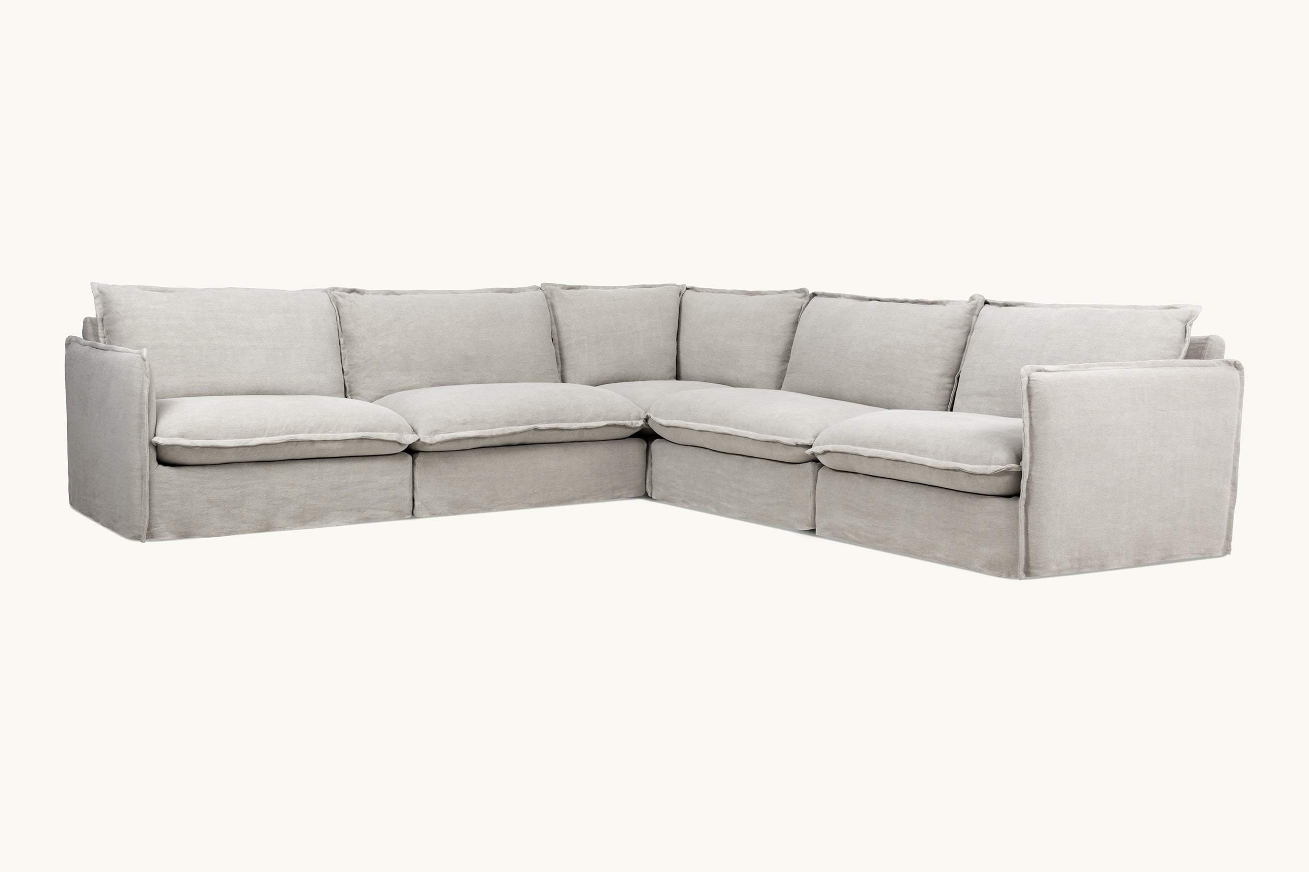 Neva L-Shape Sectional Sofa Slipcover – Washable – Sixpenny