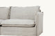 Slide #5 Close up view of Neva L-Shape Sectional Sofa in Jasmine Rice, a light warm greige Medium Weight Linen