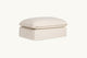 Slide #3 Side view of Neva Chair Ottoman in Corn Silk, a light beige Washed Cotton Linen