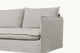 Slide #5 Close up view of Neva 72" Sofa in Jasmine Rice, a light warm greige Medium Weight Linen