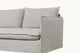 Slide #5 Close up view of Neva 72" Sofa in Jasmine Rice, a light warm greige Medium Weight Linen