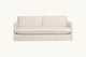 Slide #2 Front view of Neva 84" Sofa in Corn Silk, a light beige Washed Cotton Linen