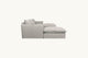 Slide #3 Side view of Neva U-Shape Sectional Sofa in Jasmine Rice, a light warm greige Medium Weight Linen