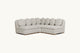 Slide #2 Front view of Olea Short Corner Sectional Sofa in Jasmine Rice, a light warm greige Medium Weight Linen