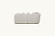 Slide #4 Back view of Olea Short Corner Sectional Sofa in Jasmine Rice, a light warm greige Medium Weight Linen
