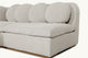 Slide #5 Close up view of Olea Short Corner Sectional Sofa in Jasmine Rice, a light warm greige Medium Weight Linen