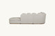 Slide #4 Back view of Olea L-Shape Sectional Sofa in Jasmine Rice, a light warm greige Medium Weight Linen
