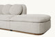 Slide #5 Close up view of Olea L-Shape Sectional Sofa in Jasmine Rice, a light warm greige Medium Weight Linen