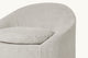 Slide #5 Close up view of Ozzi Chair in Jasmine Rice, a light warm greige Medium Weight Linen