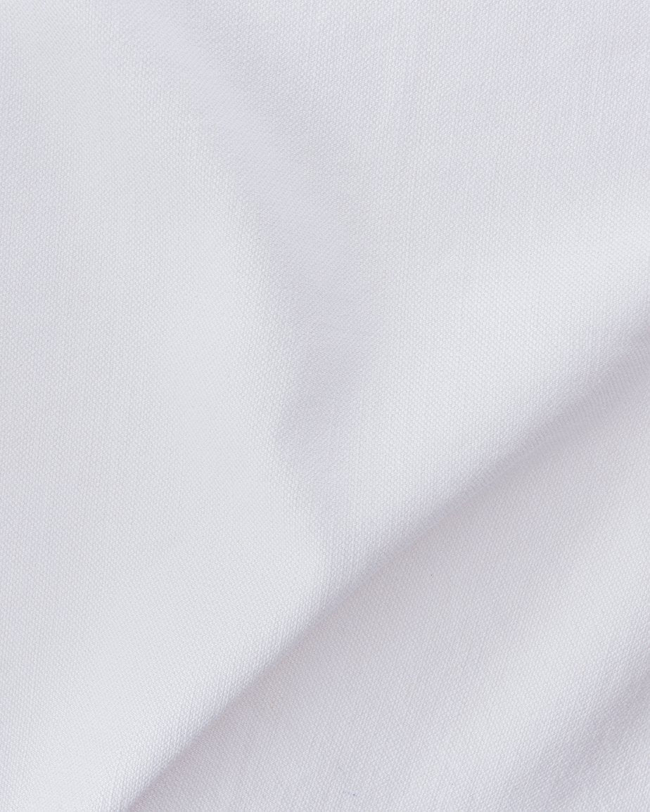 Swatch of Pacific Pearl, a cool, pure white Cotton Linen
