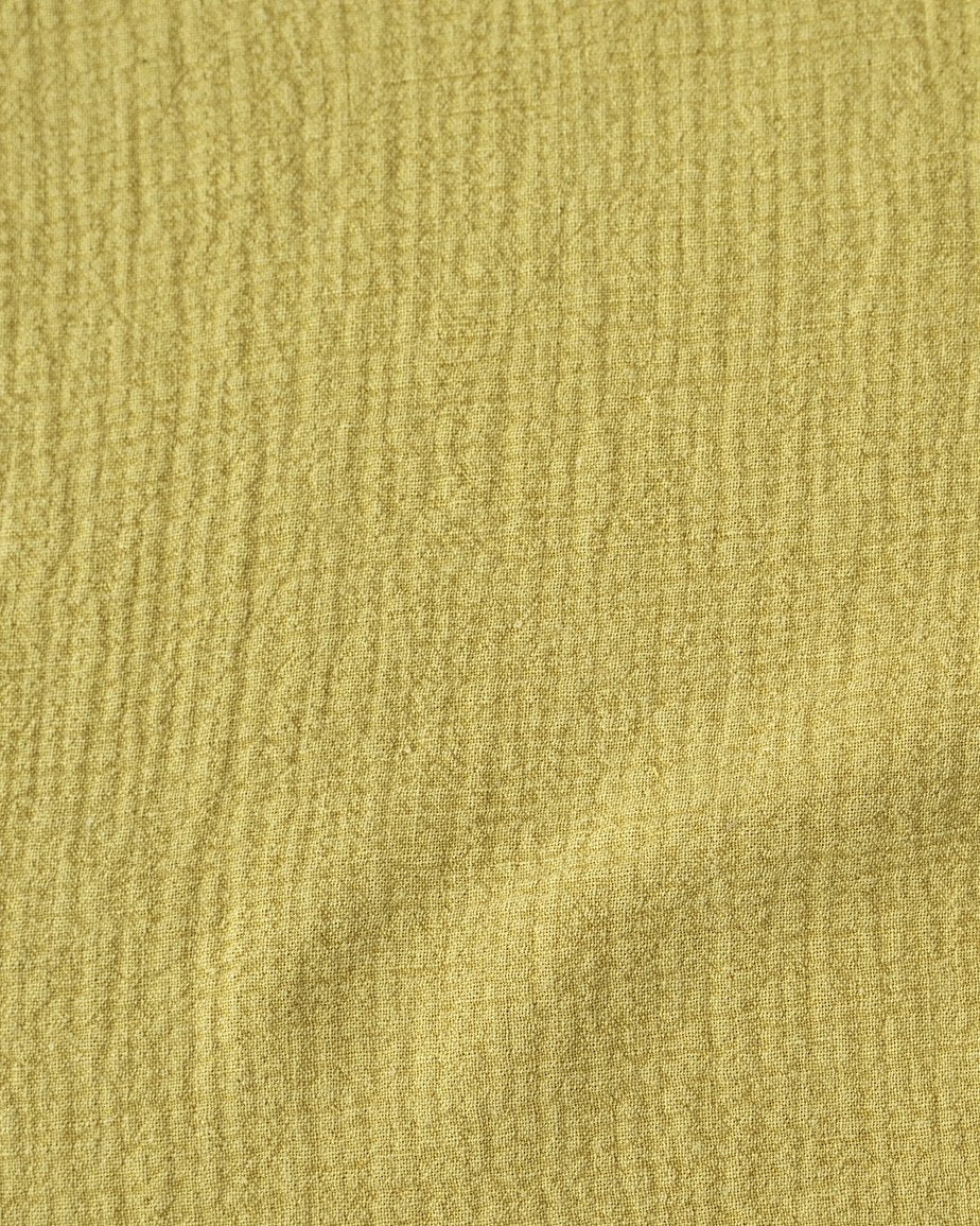 Swatch of Lemon Ice, a yellow Washed Cotton Linen