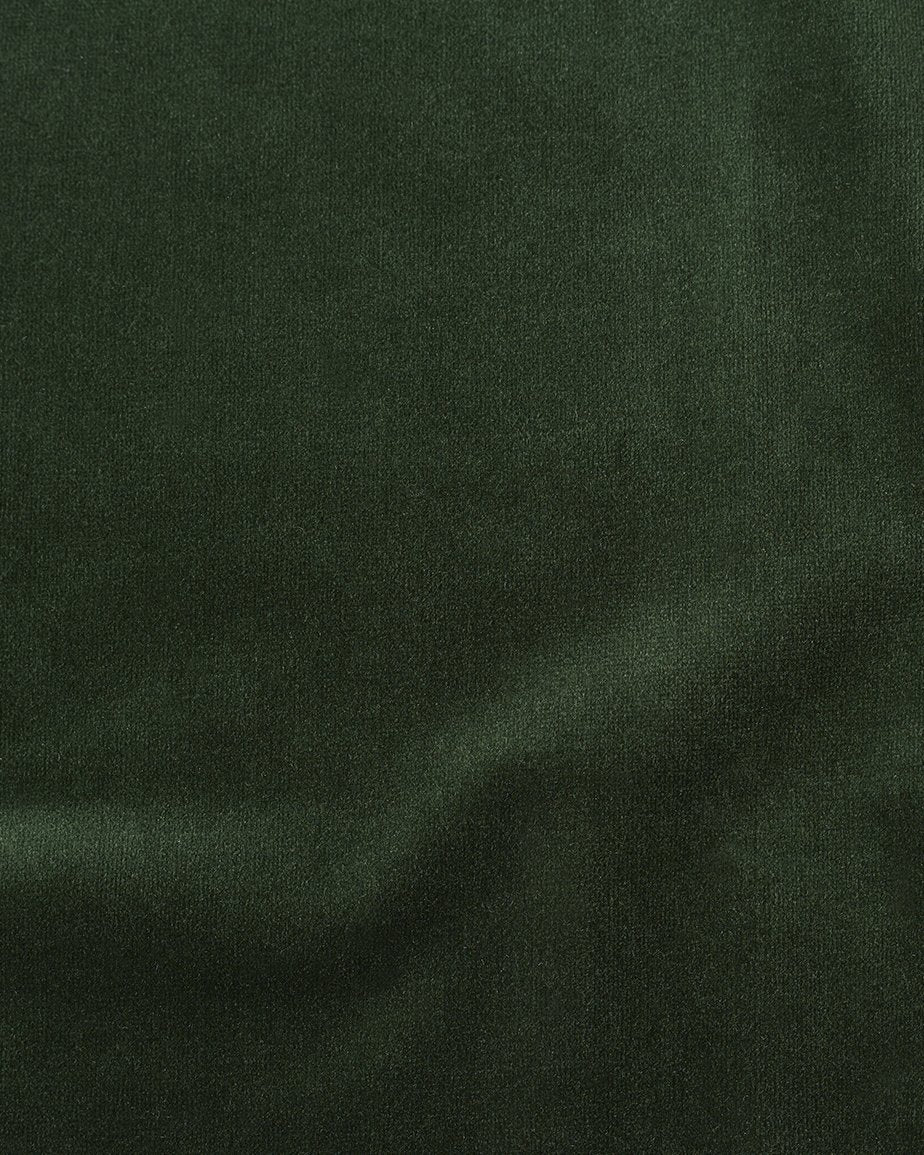 Swatch of Emerald City, a dark green Washed Cotton Velvet
