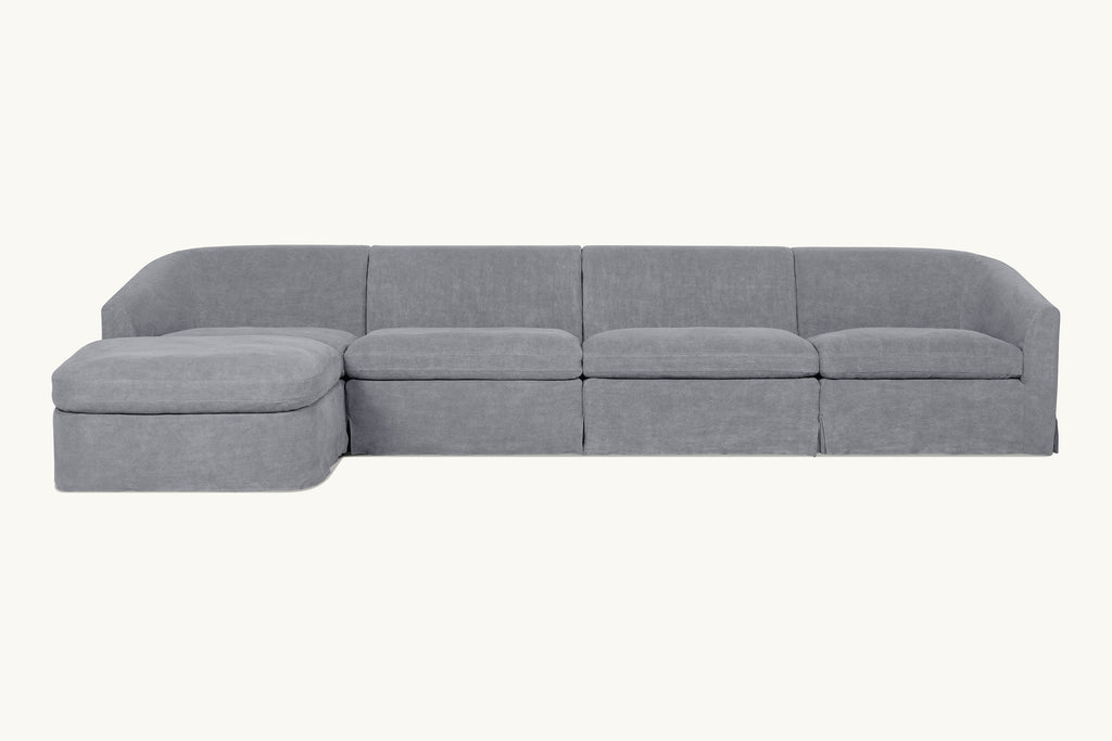Ziki 5-Piece Chaise Sectional Sofa – Comfy Curves – Sixpenny